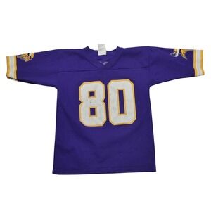 Vintage Minnesota Vikings Football Jersey Boys 7 Purple NFL GTS Carter 80 90s